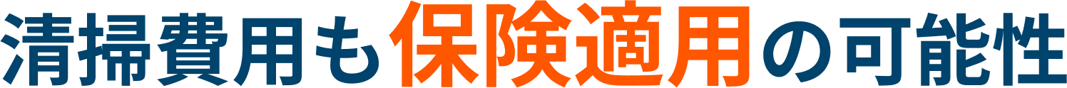 清掃費用も保険適用の可能性
